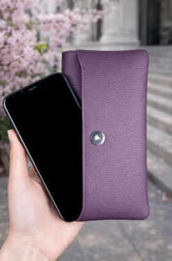 Atlas Telefon Bölmeli Cüzdan Kartlık - Mor