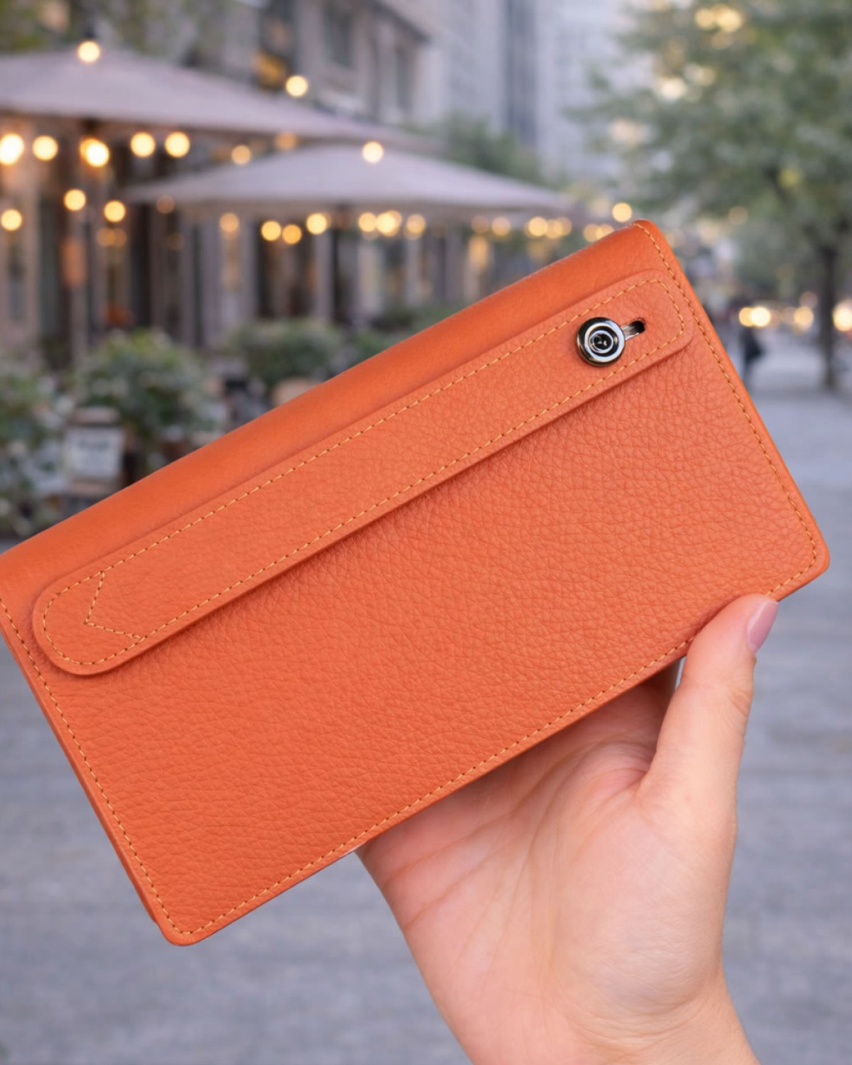 Draven Telefon Bölmeli Kadın Cüzdan - Turuncu