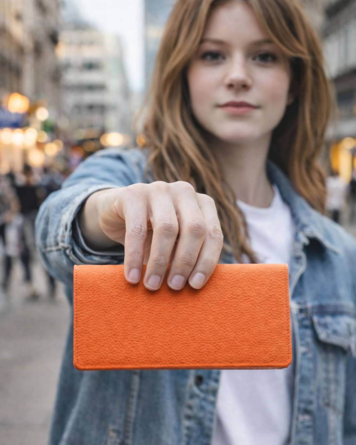 Draven Telefon Bölmeli Kadın Cüzdan - Turuncu