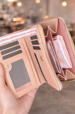 Duo Kadın Cüzdan - Pudra