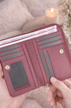 Duo Kadın Cüzdan - Bordo