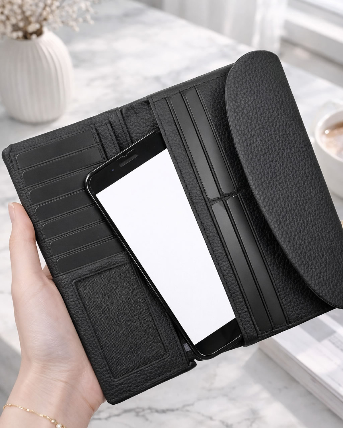 Rose Kadın Cüzdan - Siyah