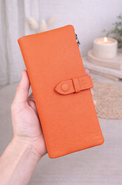 Valeria Cüzdan Fermuarlı ve Mıknatıslı - Turuncu