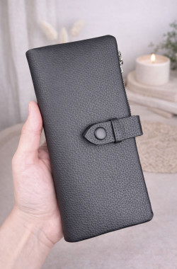 Valeria Cüzdan Fermuarlı ve Mıknatıslı - Siyah